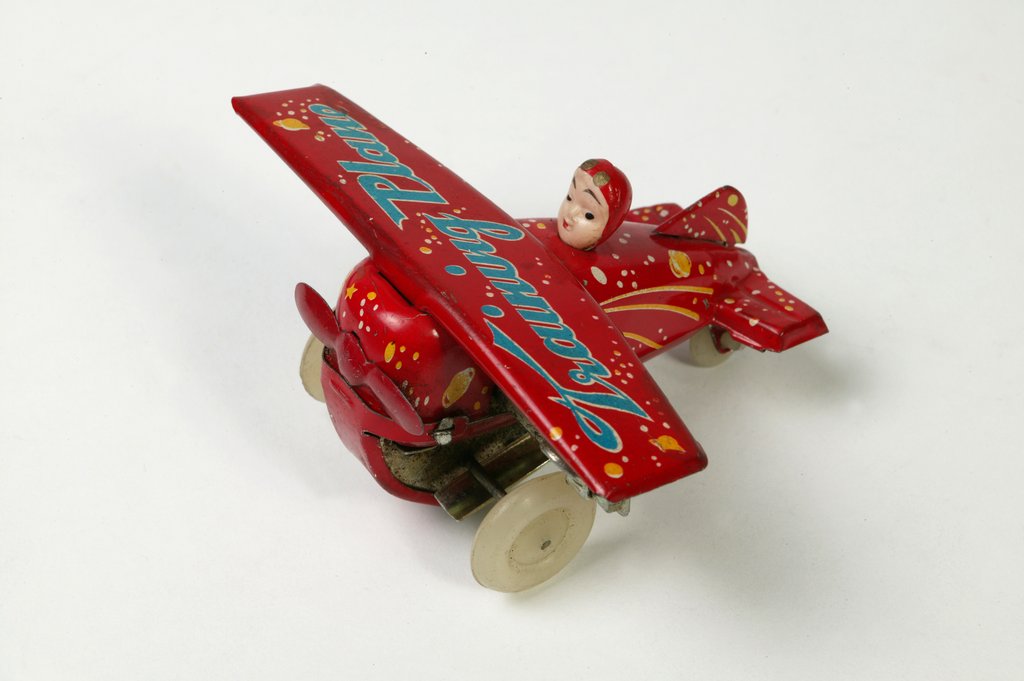 Detail of Clockwork toy airplane by Unknown