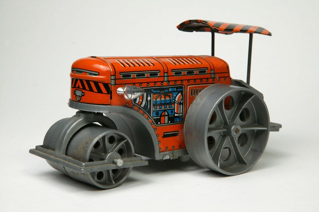 Detail of Clockwork toy steam roller by Unknown
