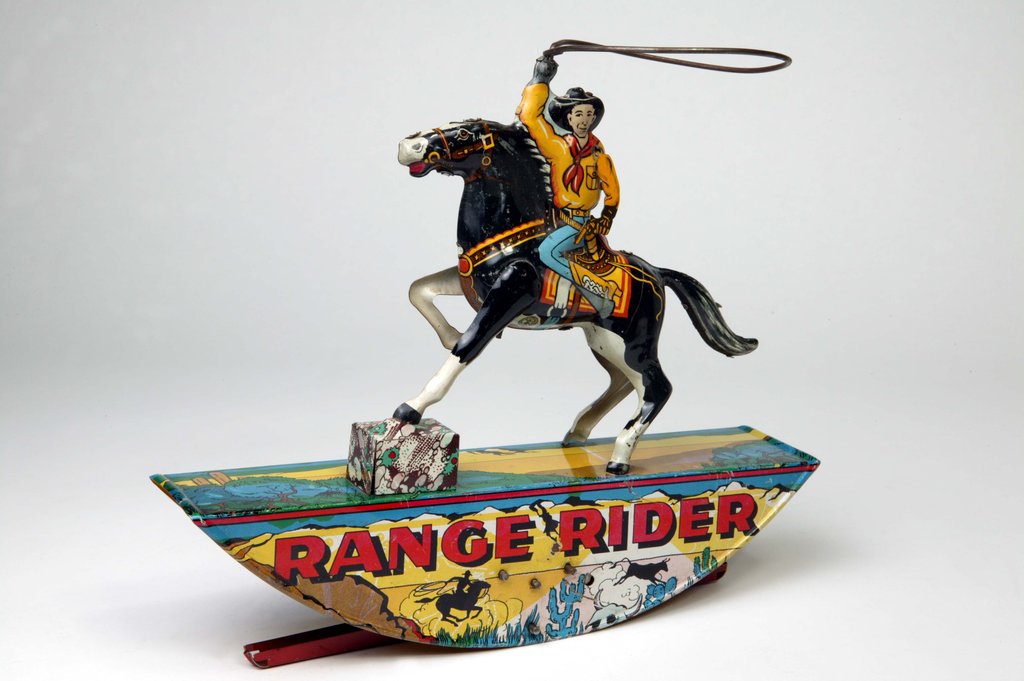 Clockwork Range Rider rocking horse and cowboy posters & prints by ...