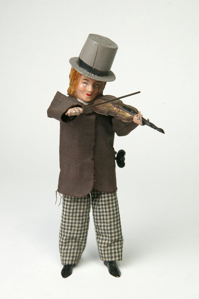 Detail of Clockwork toy violinist by Fernand Martin