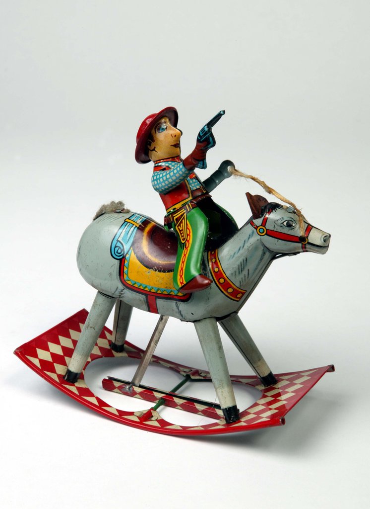 Detail of Clockwork rocking horse by Unknown