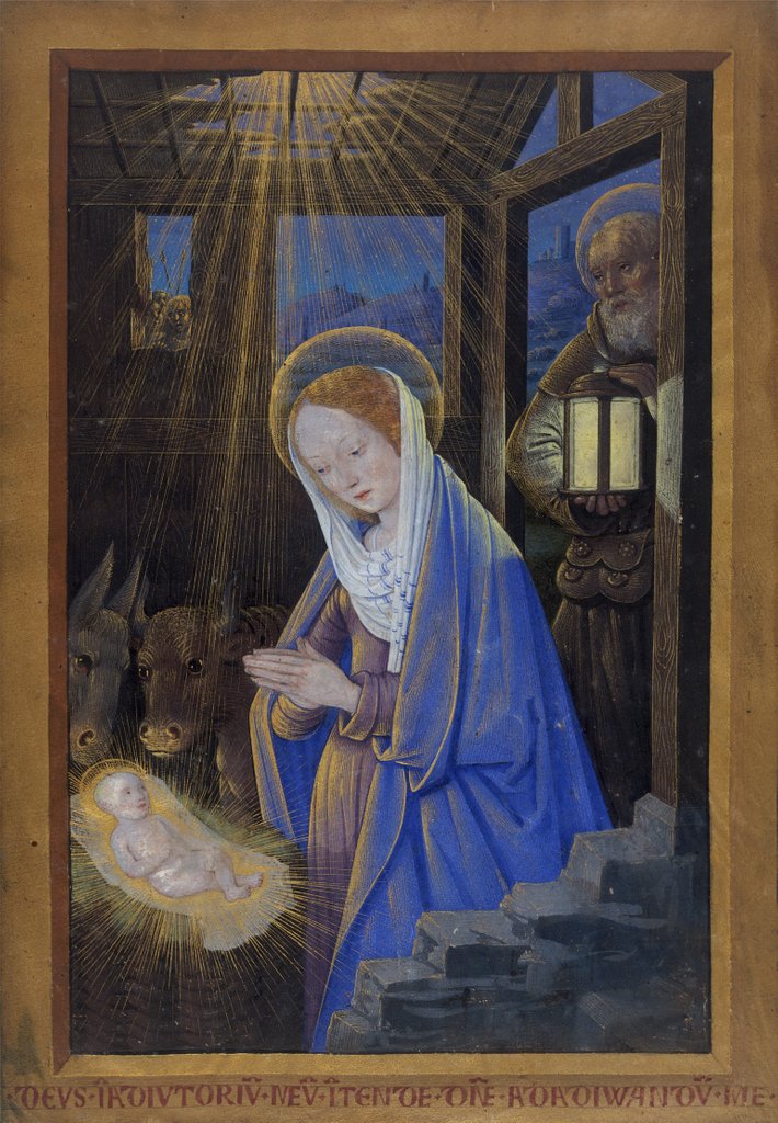 Detail of The Nativity by Jean Bourdichon