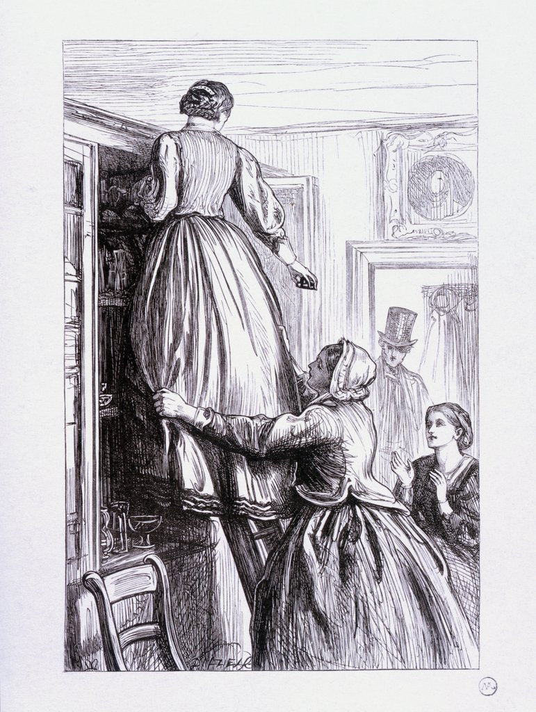 Detail of The Small House at Allington by Dalziel Brothers