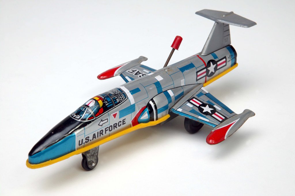 Detail of Mechanical toy plane by Unknown