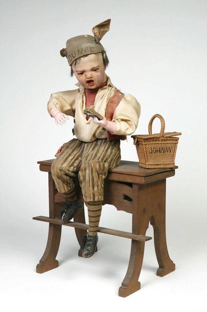Detail of Johnny the Dunce clockwork toy by Unknown