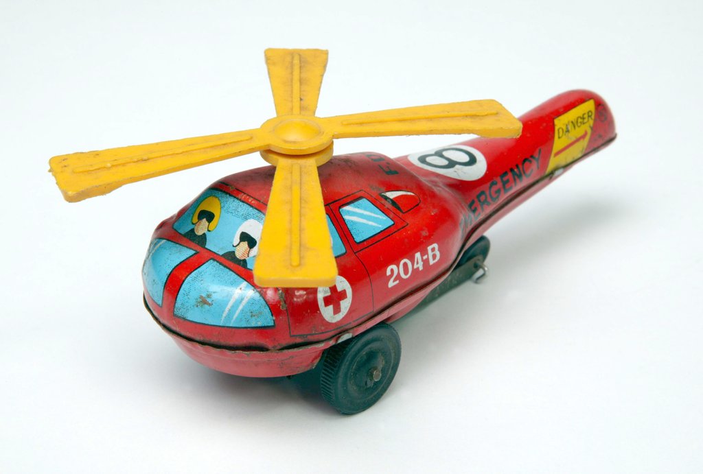 Detail of Mechanical toy helicopter by Unknown