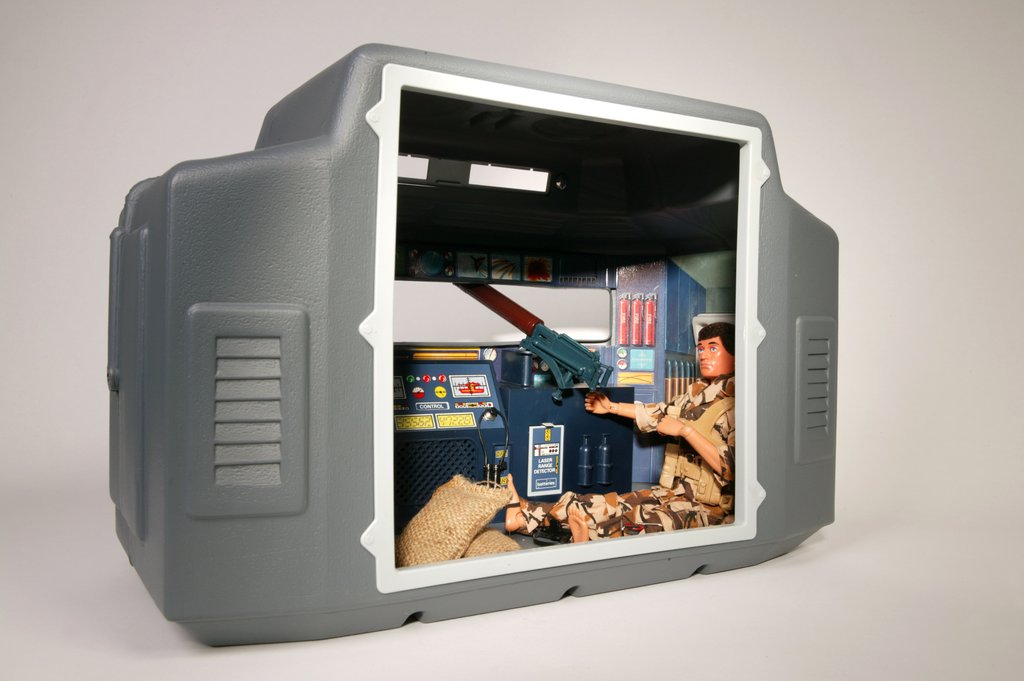 Detail of Action Man in an electronic command centre by Palitoy Co. Ltd