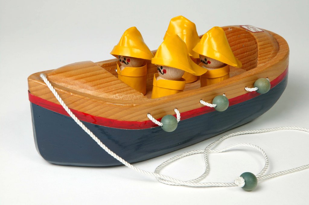 Detail of Pull along lifeboat by Halfpenny Workshops