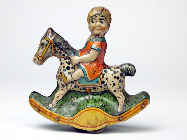Mechanical rocking horse with girl rider posters & prints by Georg Levy