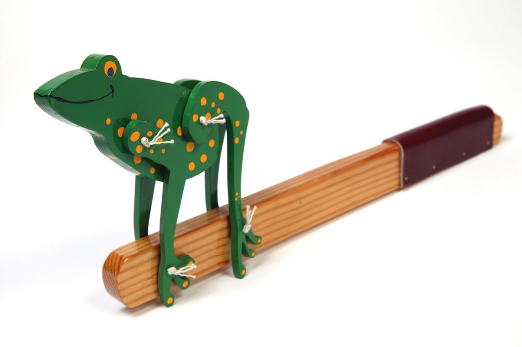 Detail of Jumping frog toy by The Blue Cat Toy Company