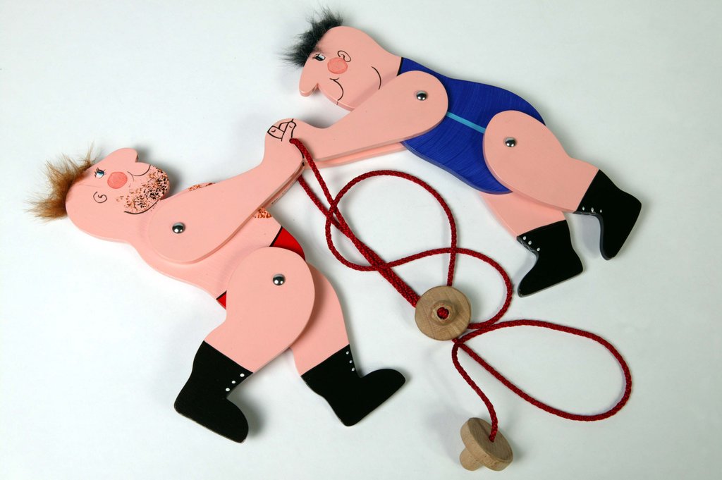 Detail of Pair of wrestlers by Jamieson and Gurr
