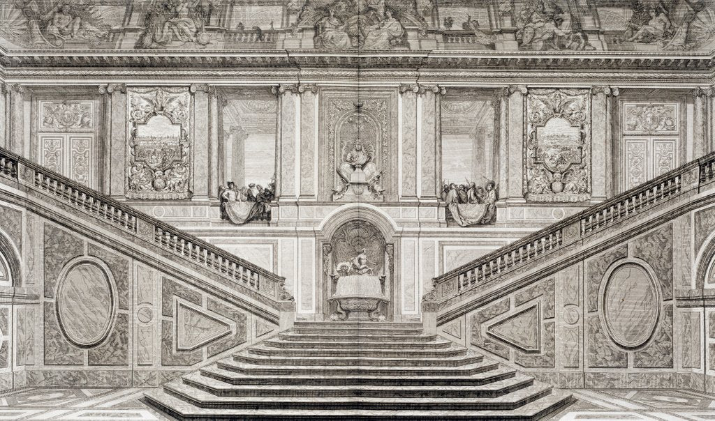 Detail of The Ambassador's Staircase by Jean Michel Chevotet