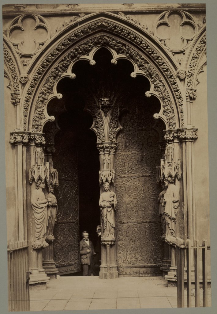 Detail of Lichfield Cathedral, the West Porch by Roger Fenton