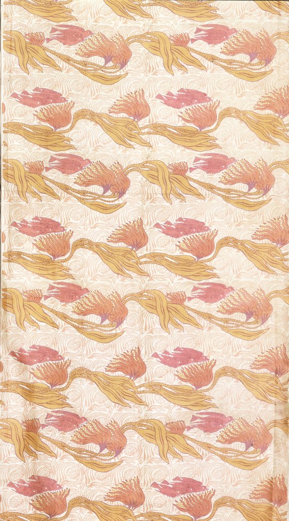 Detail of Cromer Bird furnishing fabric by Arthur Heygate Mackmurdo