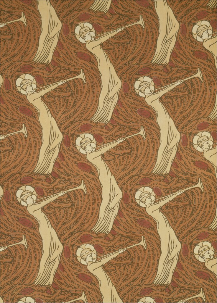 Detail of The Angel with the Trumpet by Herbert Percy Horne