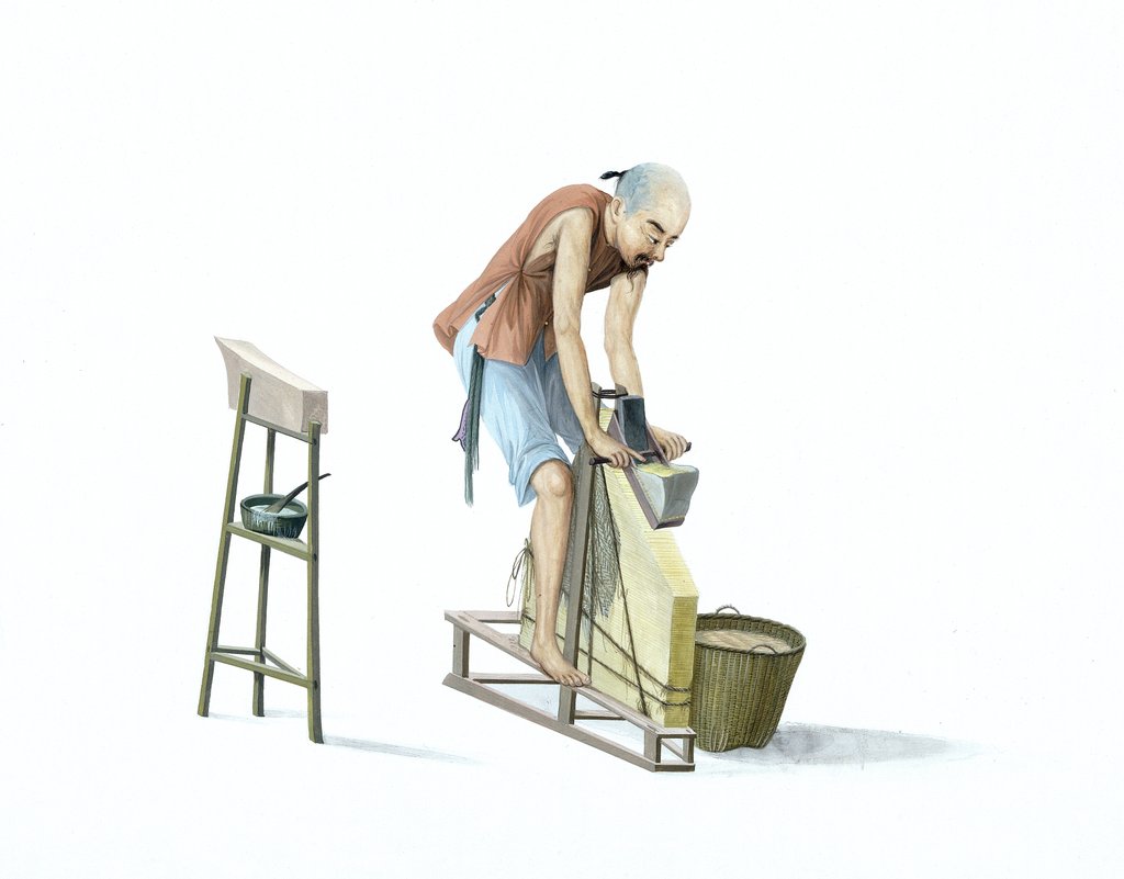 Detail of A tobacco cutter by Unknown