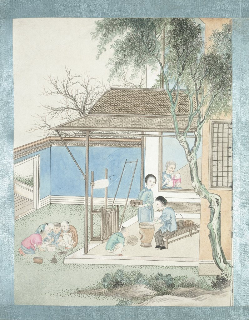 Detail of Drawing out silk thread by Jun Wu