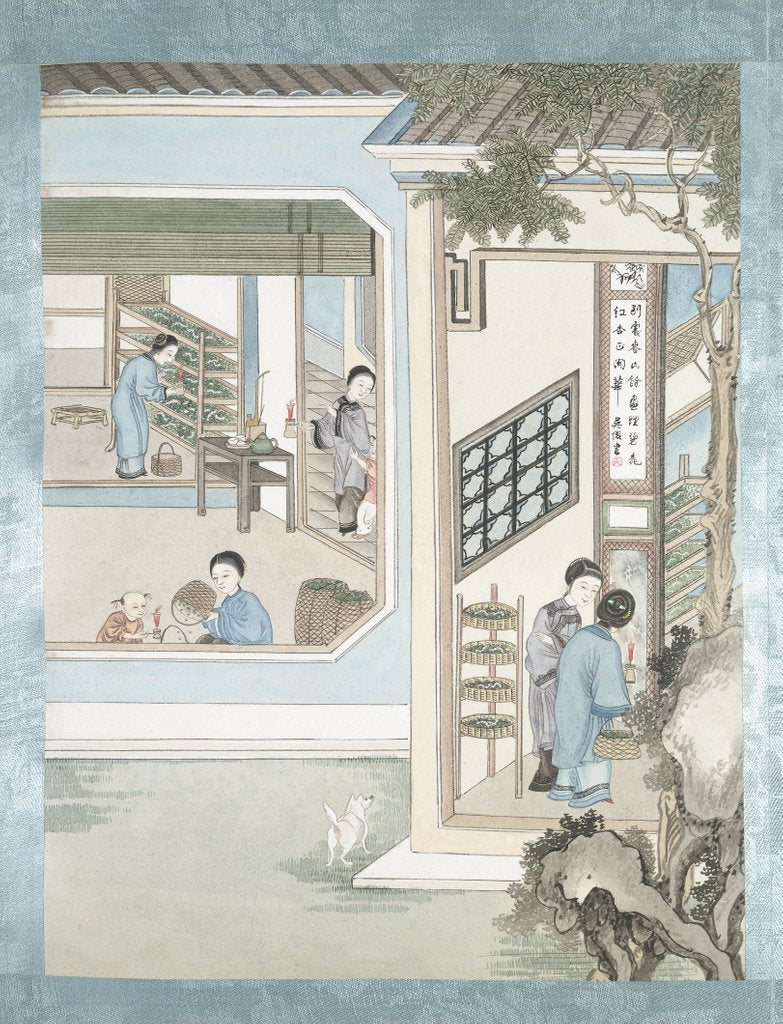 Detail of Keeping the silkworms by Jun Wu