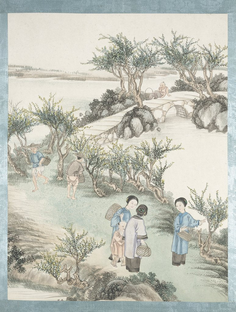 Detail of Womenfolk going to the fields by Jun Wu