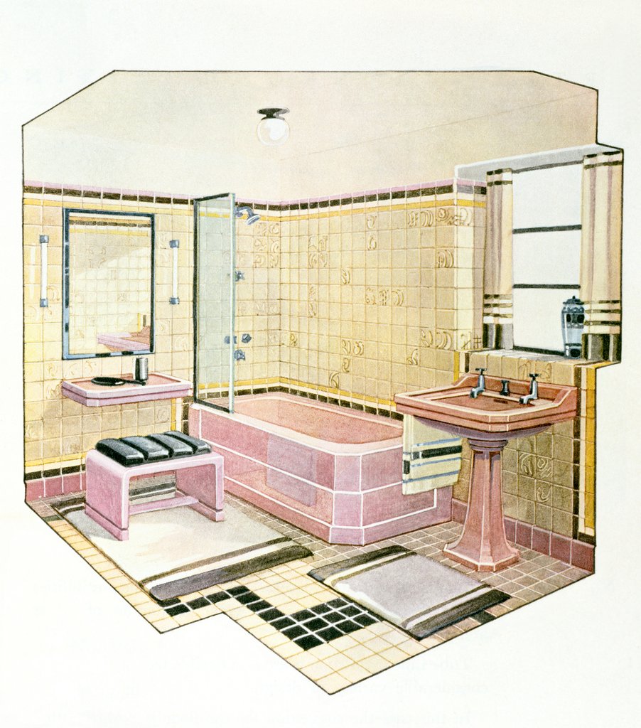 Detail of Bathroom Tiling by Carter & Co. Ltd.