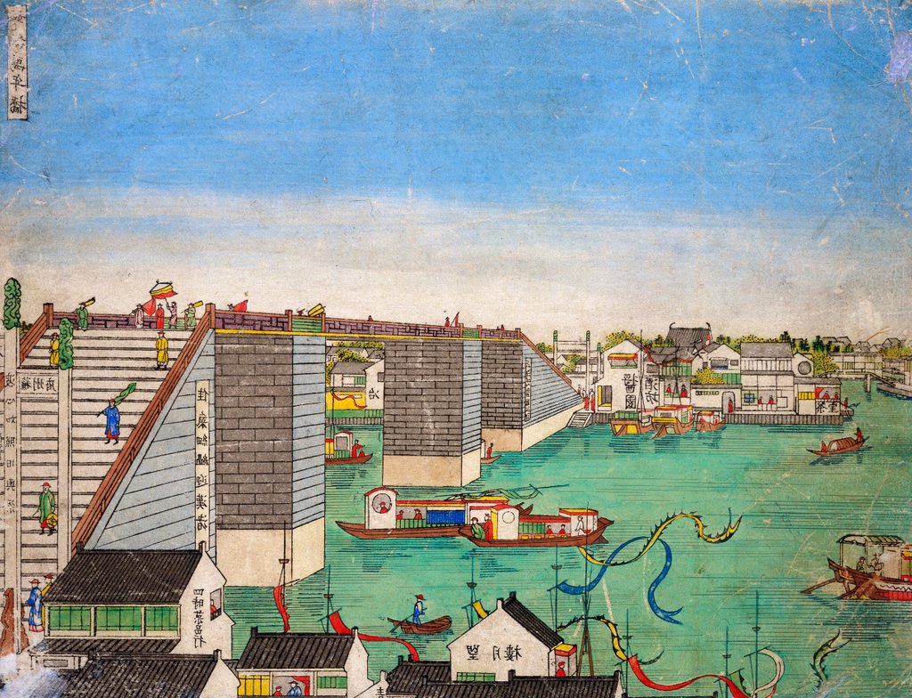 Detail of The Waterfront in Suzhou by Unknown