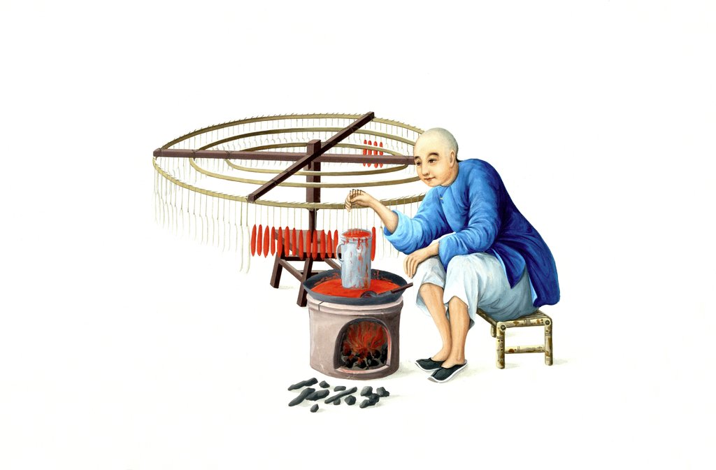 Detail of A candle maker by Unknown