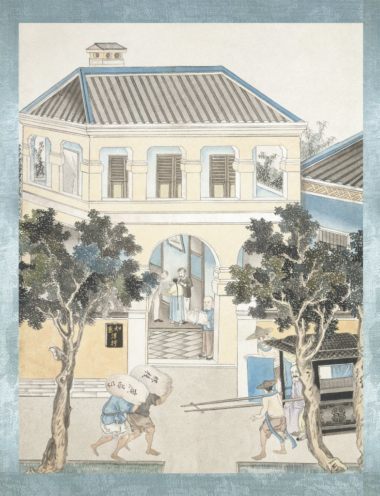 Detail of Silk Merchant Arriving at a Foreign Firm by Jun Wu