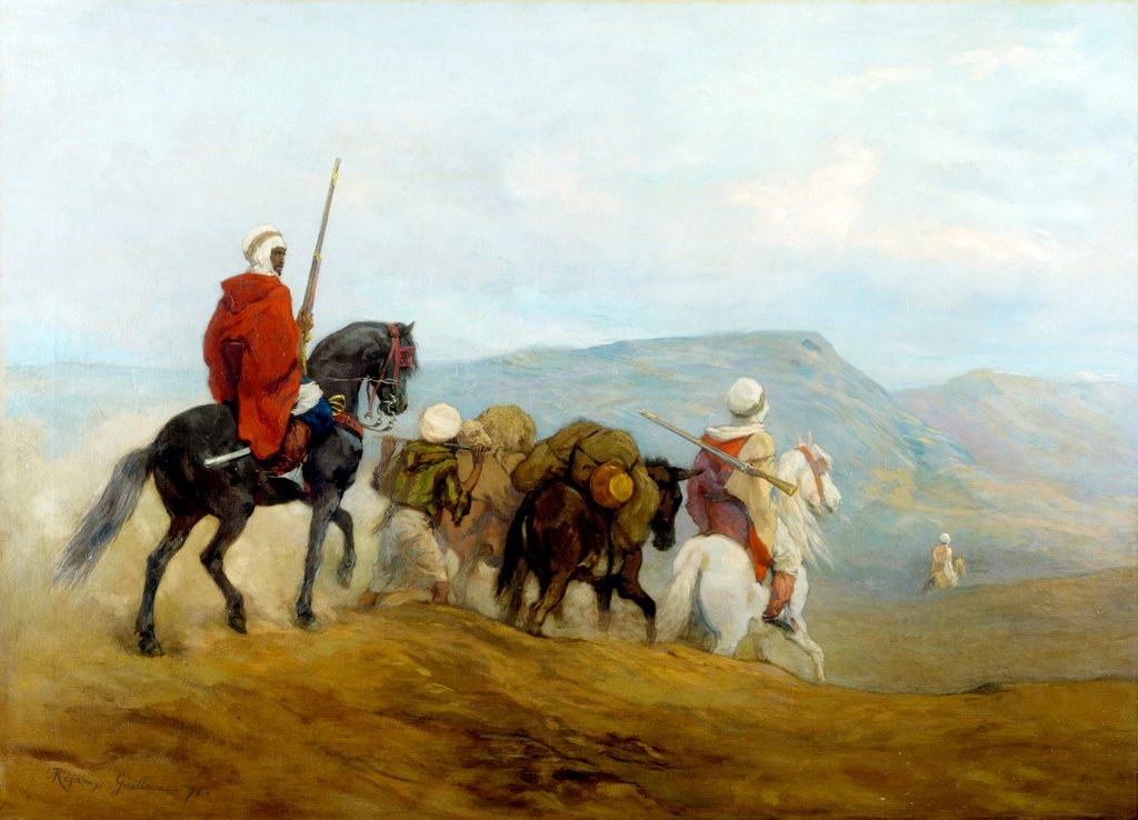 Detail of Arab Horse Soldiers by Guillaume Régamey