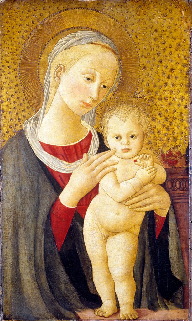 Detail of The Virgin and Child by Lippi and Pesellino Imitator