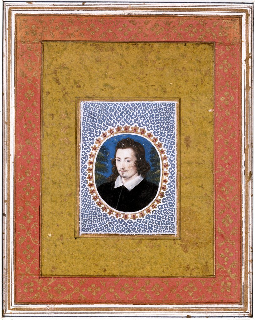 Detail of Portrait of an unknown man by Isaac Oliver