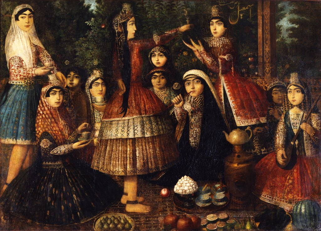 Detail of Ladies Around a Samovar by Isma'il Jalayir