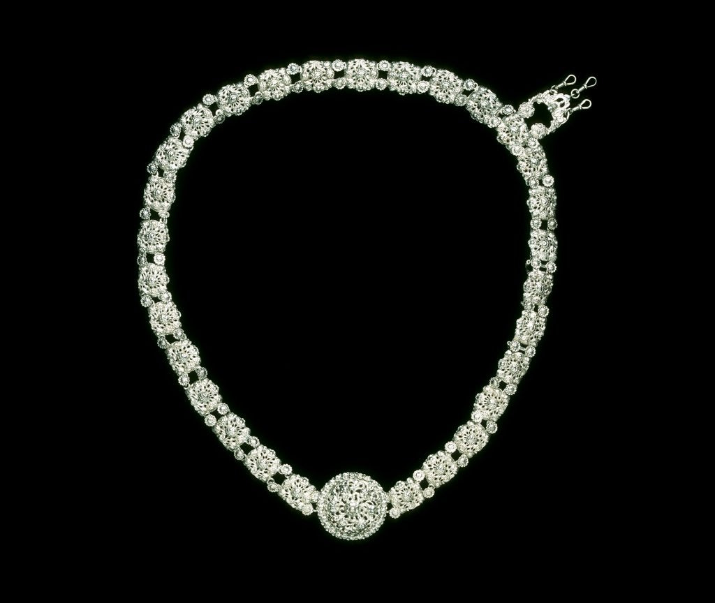 Detail of Silver belt and hanger by Unknown