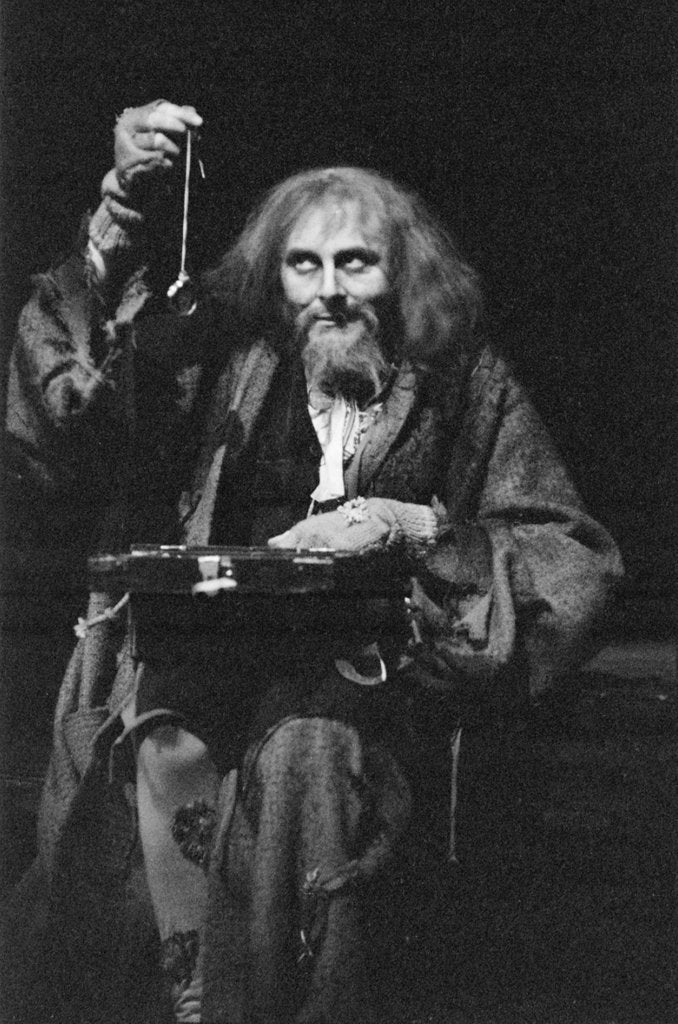 Detail of Barry Humphries in Lionel Bart's Oliver! at the London Palladium by Anthony Crickmay