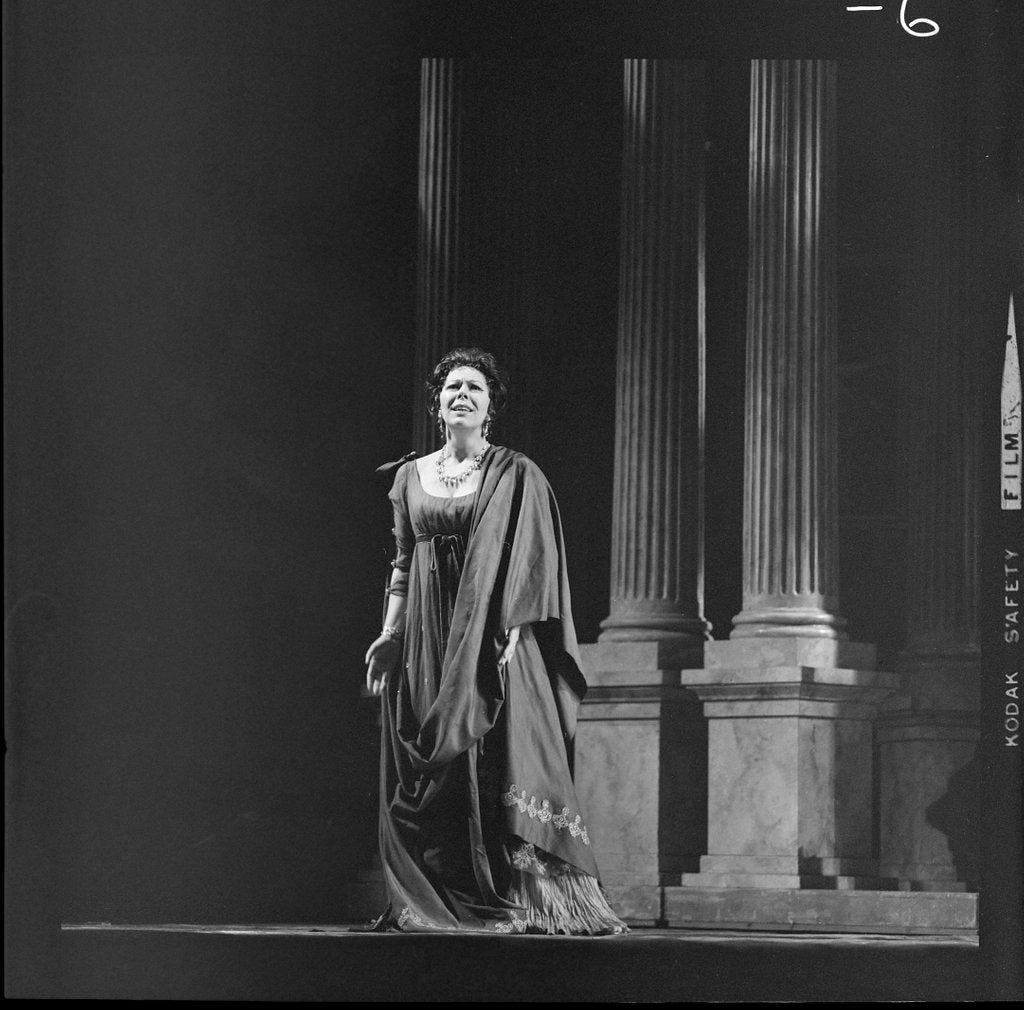 Detail of Janet Baker in Mozart's La Clemenza di Tito at The Royal Opera House by Gordon Anthony