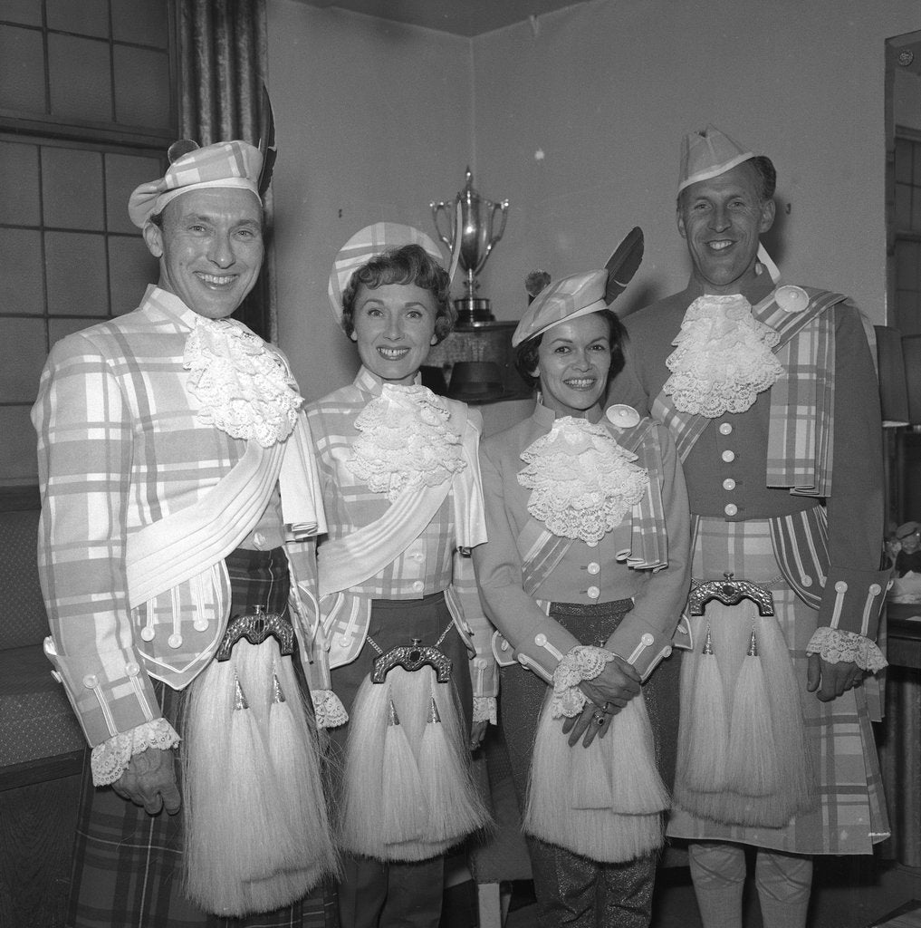 Detail of Teddy Johnson, Eve Boswell, Pearl Carr and Bruc by Harry Hammond