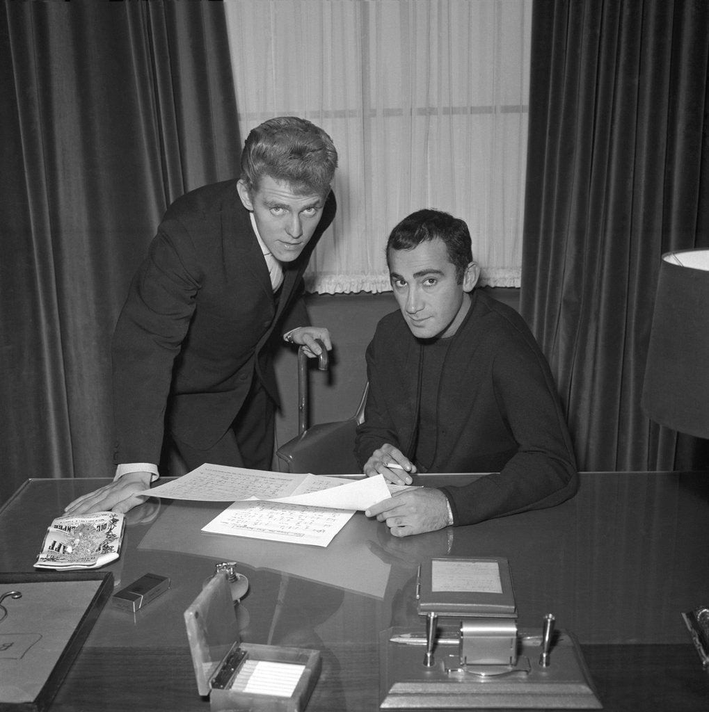 Detail of Lionel Bart and Shane Fenton, aka Alvin Stardust by Harry Hammond