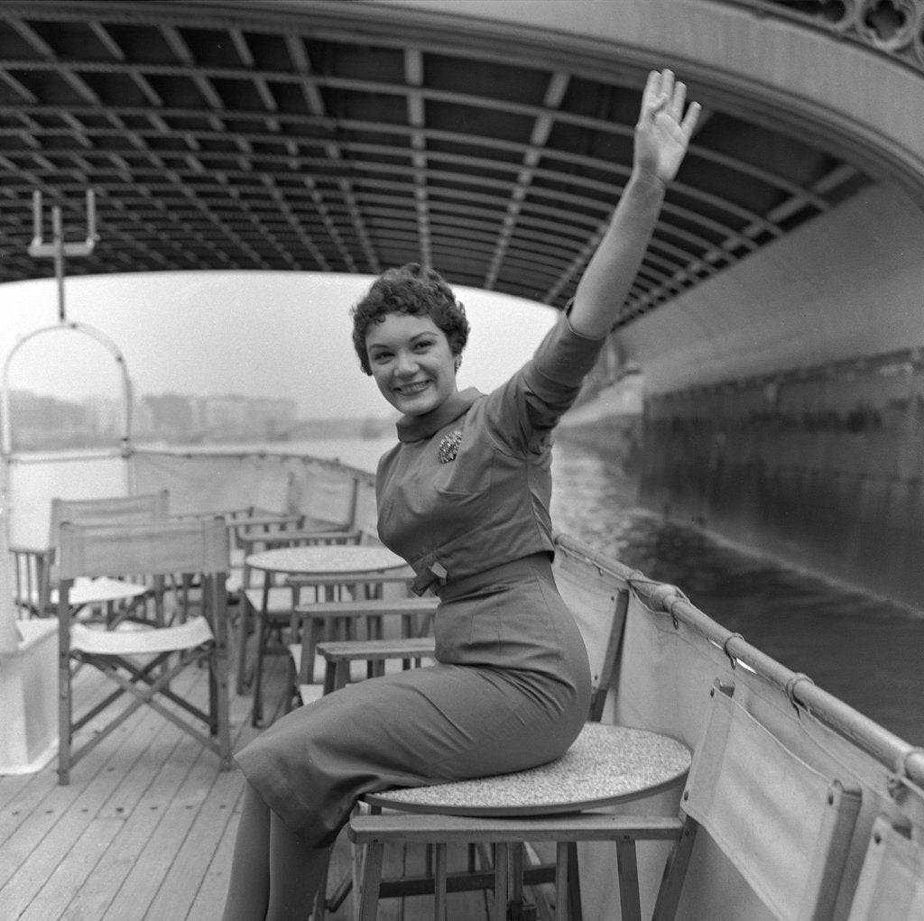 Detail of Connie Francis on Riverboat promotion trip by Harry Hammond