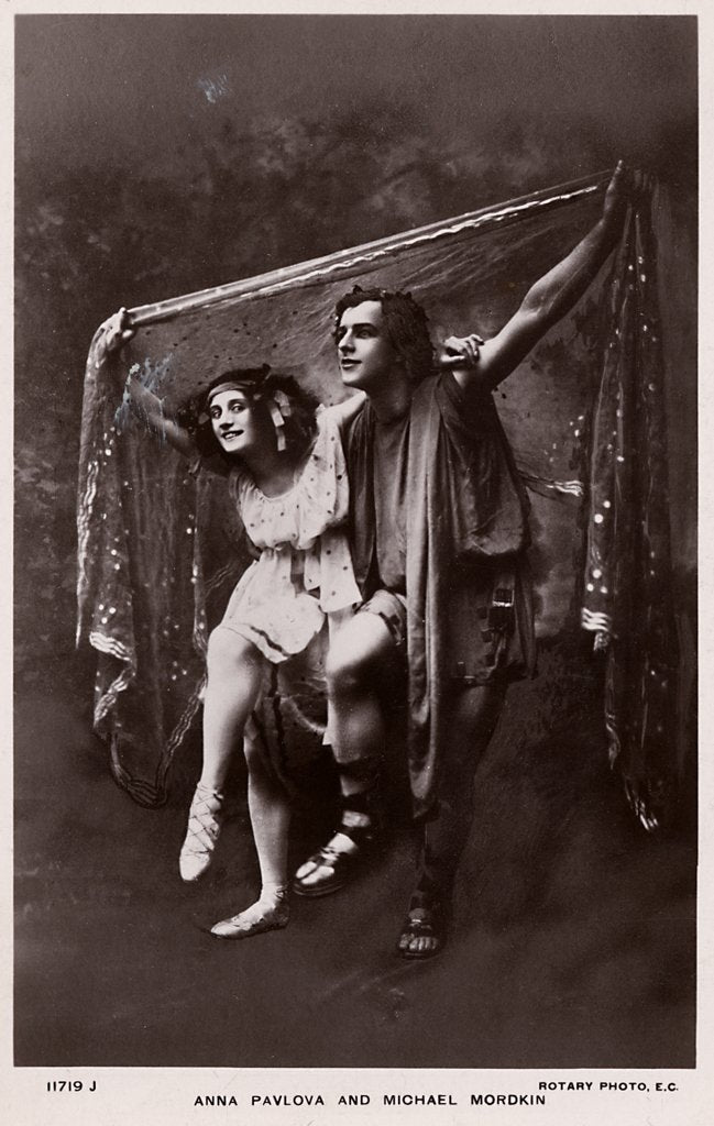 Detail of Anna Pavlova and Mikhail Mordkin in the Autumn Bacchanal at the Palace Theatre by Unknown