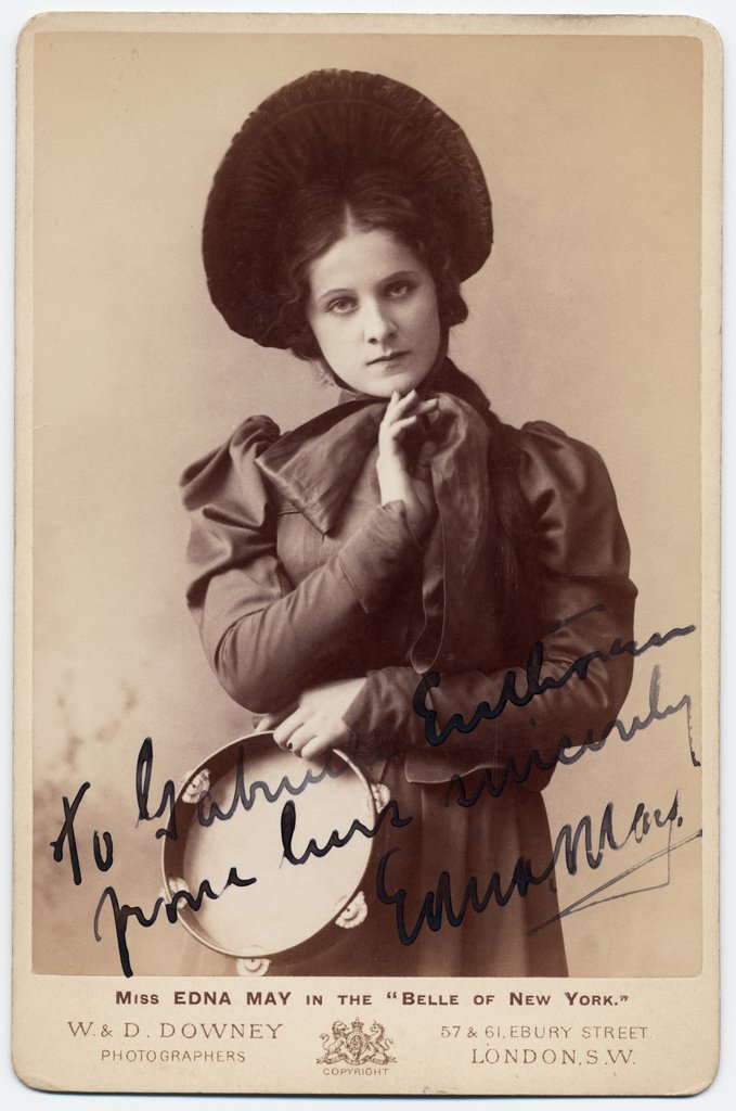 Detail of Edna May in Hugh Morton's The Belle of New York at Shaftesbury Theatre by W. and D. Downey