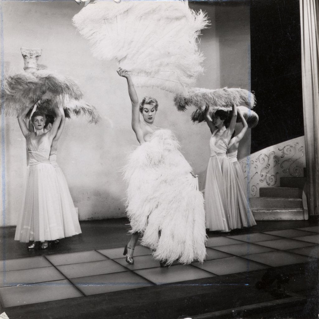 Detail of Fan dancing at the Windmill Theatre by Unknown