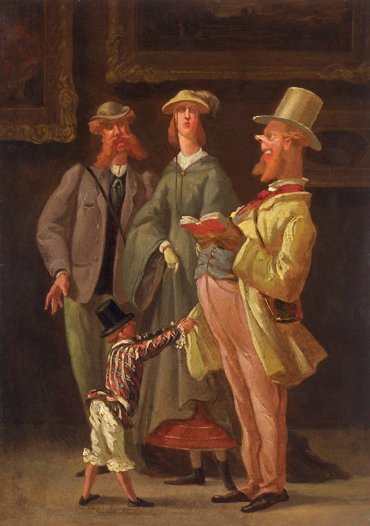 Detail of English Tourists at the Louvre, attributed to Philippe Jacques Linder by Philippe Jacques Linder