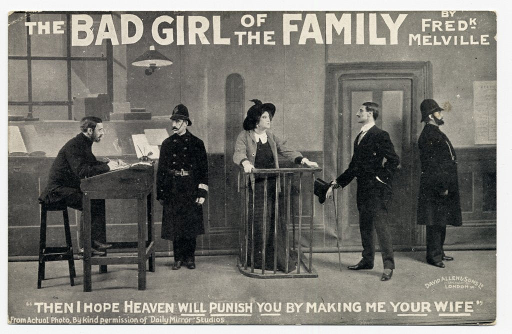 Detail of Fred K. Melville's The Bad Girl of the Family at the Aldwych Theatre by unknown