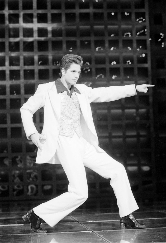 Detail of Adam Garcia in a scene from Saturday Night Fever by Graham Brandon