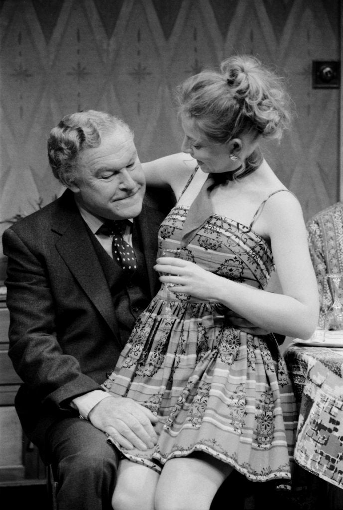 Detail of Timothy West and Lisa Dulson in Harold Pinter's The Birthday Party at Piccadilly Theatre by Graham Brandon