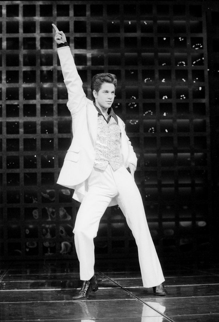 Detail of Adam Garcia in Nan Knighton's Saturday Night Fever at the London Palladium by Graham Brandon