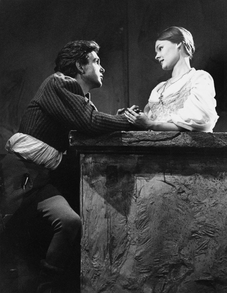 Detail of John Stride and Judi Dench in William Shakespeare's Romeo and Juliet at the Old Vic Theatre by Houston Rogers