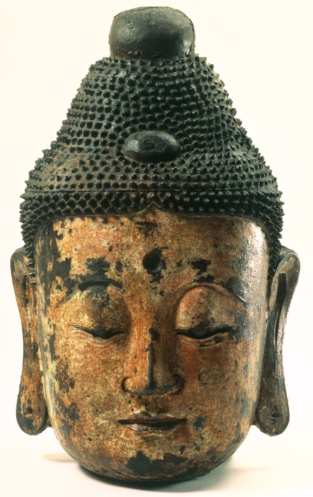 Detail of Head of Buddha from Tang Dynasty. China, c.700-900 by Unknown