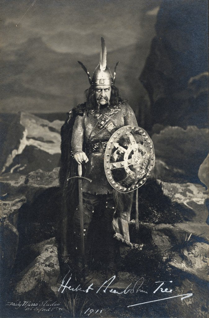 Detail of Herbert Beerbohm Tree in Williams Shakespeare's Macbeth at His Majesty's Theatre by Anonymous