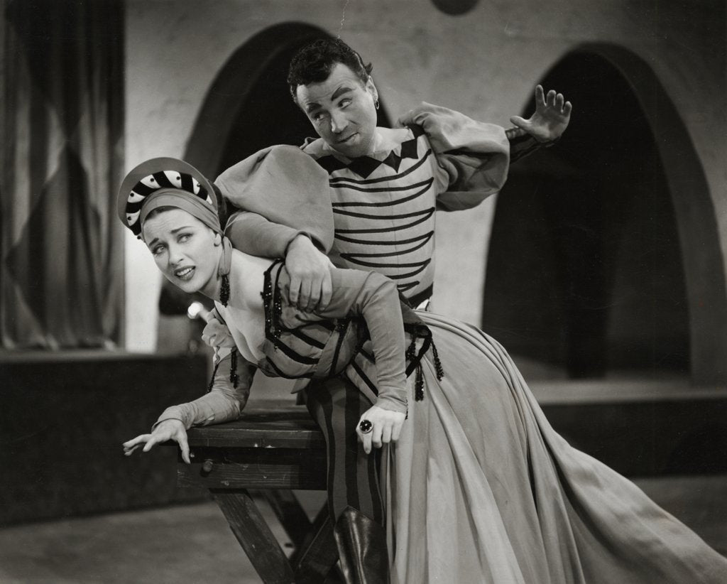 Detail of Bill Johnson and Patricia Morison in Cole Porter's Kiss me by Houston Rogers