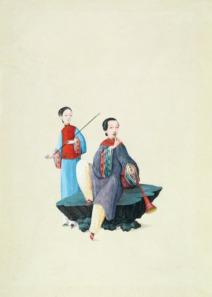 Detail of A Woman Playing a Trumpet by Unknown